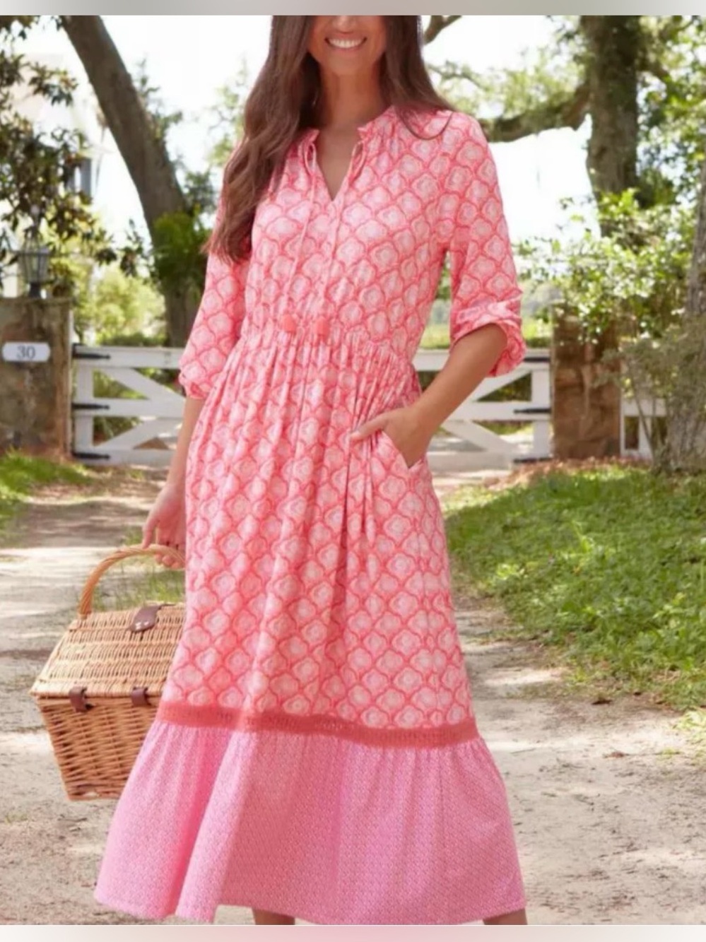CABANA LIFE UPF 50 AMELIA ISLAND RELAXED PINK MAXI DRESS SIZE S NWT